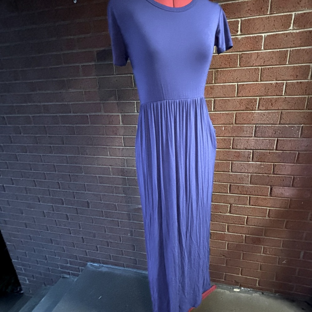 Elegant Bright Blue Women's Medium Dress